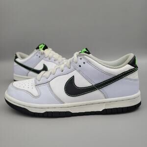 Nike Dunk Low FB9109-107 Kids 4.5Y Athletic Shoes White Gray Leather Sneakers